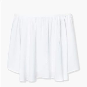 Off The Shoulder White Smocked Top Forever 21